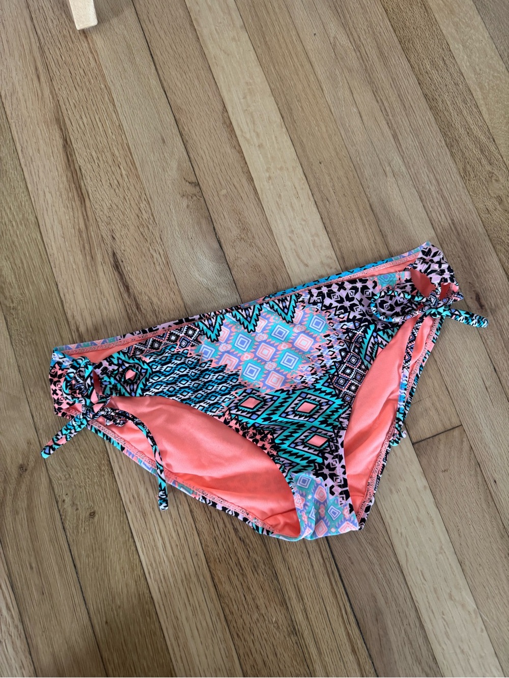Collections By Catalina Multi-Color Tribal Print Swim Bikini Bottoms